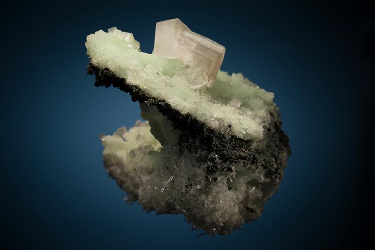 APOPHYLLITE on PREHNITE